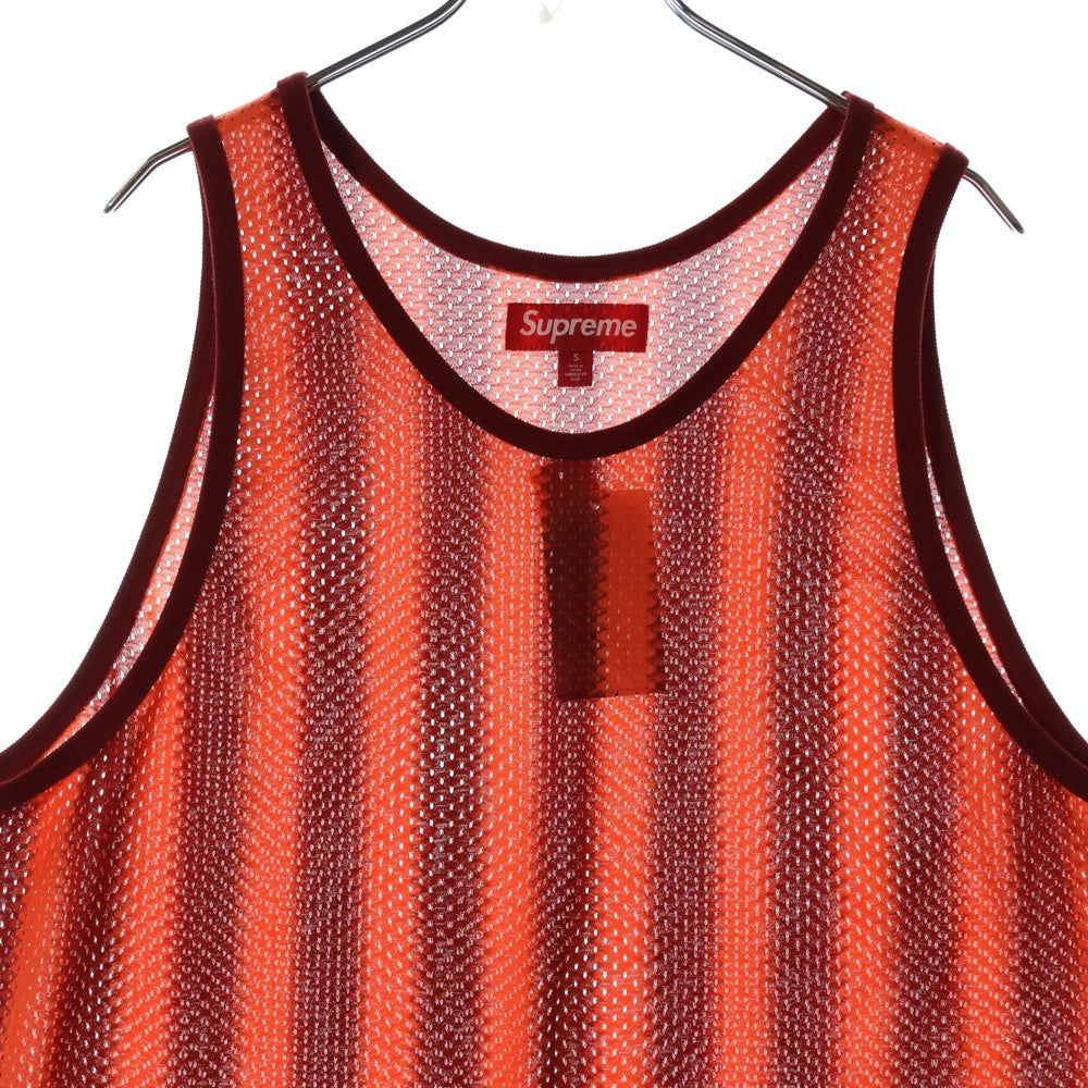 SUPREME(シュプリーム) 25SS Stripe Mesh Tank Top ストライプ メッシュタンクトップ レッド