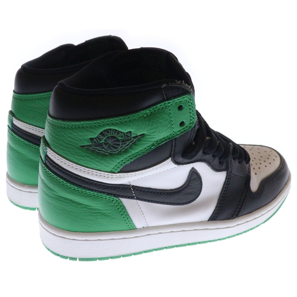 NIKE(ナイキ) AIR JORDAN 1 HI Black and Lucky Green エアジョーダン1 ラッキーグリーン ハイカットスニーカー ホワイト/グリーン US7/25cm DZ5485-031