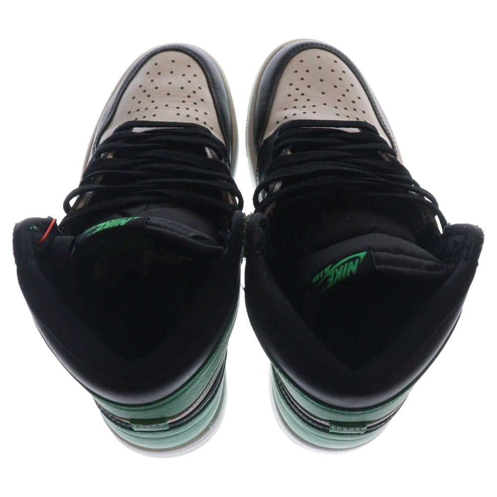 NIKE(ナイキ) AIR JORDAN 1 HI Black and Lucky Green エアジョーダン1 ラッキーグリーン ハイカットスニーカー ホワイト/グリーン US7/25cm DZ5485-031