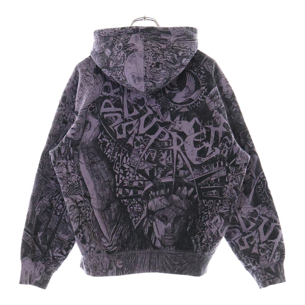 SUPREME(シュプリーム) 24AW Liberty Hooded Sweatshirt リバティ スウェットプルオーバーパーカー パープル