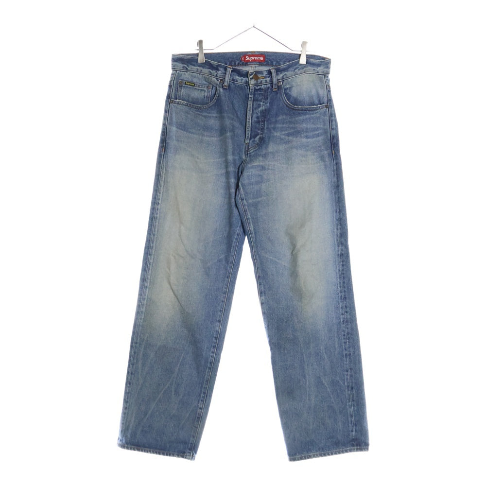 SUPREME(シュプリーム) 24AW Distressed Loose Fit Selvedge Jean ルーズフィットストレートデニムパンツ ジーンズ インディゴ