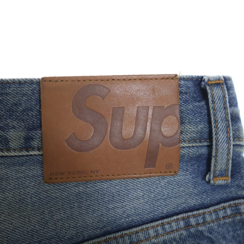 SUPREME(シュプリーム) 24AW Distressed Loose Fit Selvedge Jean ルーズフィットストレートデニムパンツ ジーンズ インディゴ