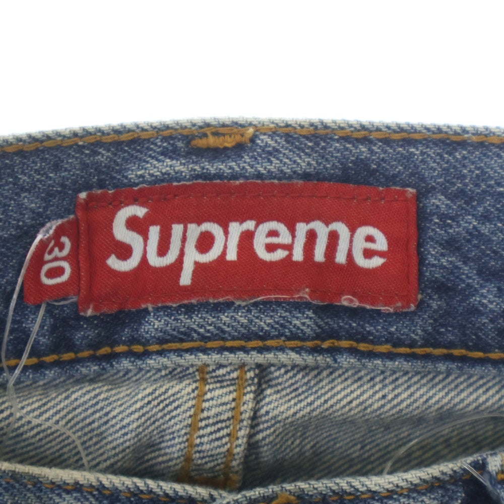 SUPREME(シュプリーム) 24AW Distressed Loose Fit Selvedge Jean ルーズフィットストレートデニムパンツ ジーンズ インディゴ