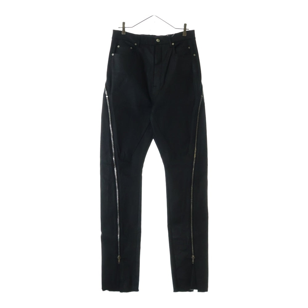 Rick Owens(リックオウエンス) 24AW Bolan Banana Jeans バランバナナ ジーンズ デニム サイドジップ ブラック RU02D6343-SMT