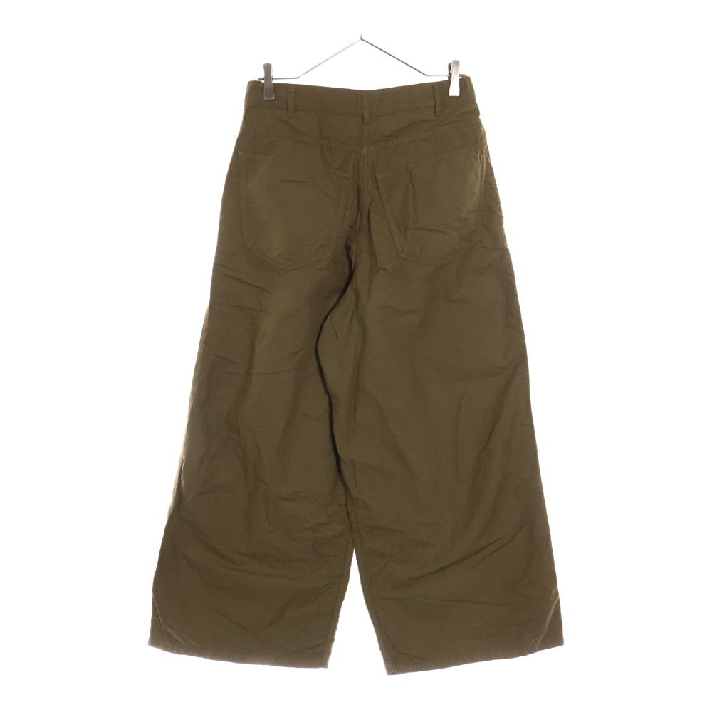 DRIES VAN NOTEN(ドリスヴァンノッテン) Wide Tuck Pants ワイドリネンタックパンツ カーキ