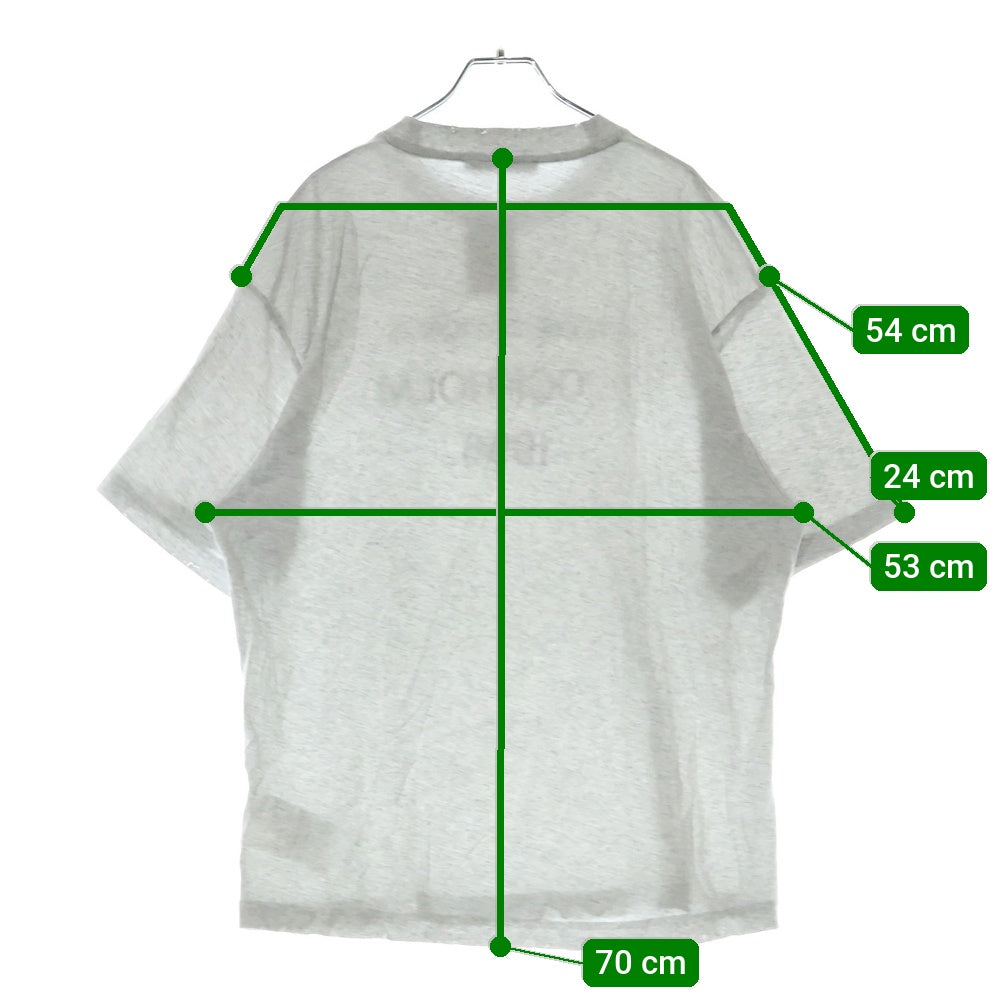 Acne Studios(アクネ ストゥディオズ) ヴィンテージ加工 フロントロゴプリント 半袖Tシャツ カットソー グレー FN-UX-TSHI000017-CL0201