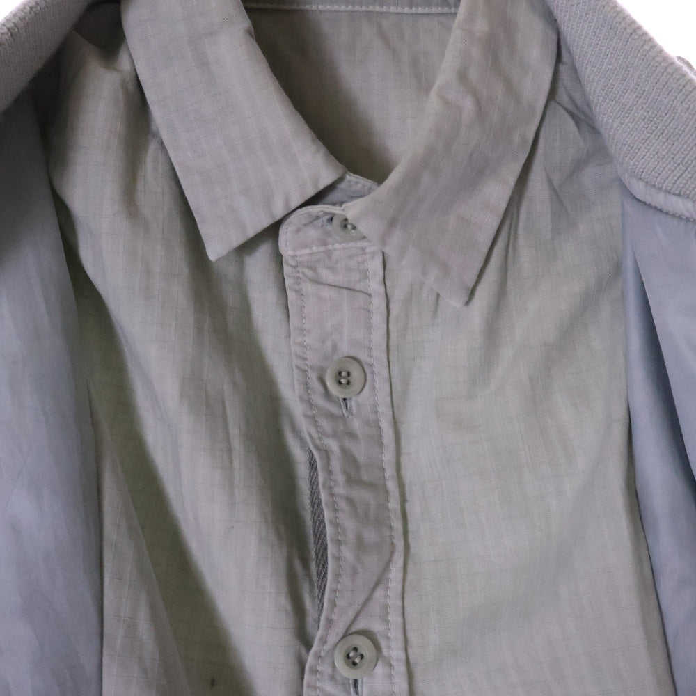 Sacai(サカイ) Garment Dye Rip Stop Nylon Twill BL ガーメントダイ ドッキング ナイロンボンバージャケット ライトグリーン 24-03495M