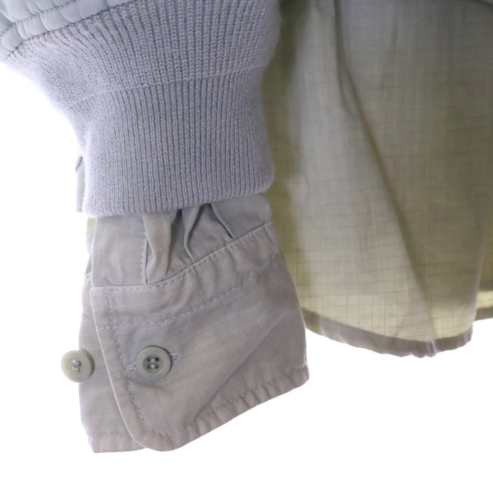 Sacai(サカイ) Garment Dye Rip Stop Nylon Twill BL ガーメントダイ ドッキング ナイロンボンバージャケット ライトグリーン 24-03495M