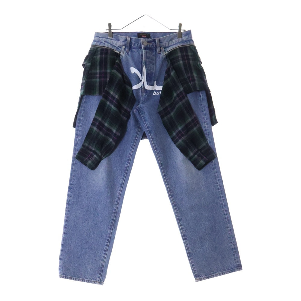 SUPREME(シュプリーム) 23SS ×UNDERCOVER Layered Jean アンダーカバー チェックシャツ レイヤードデニムパンツ インディゴ