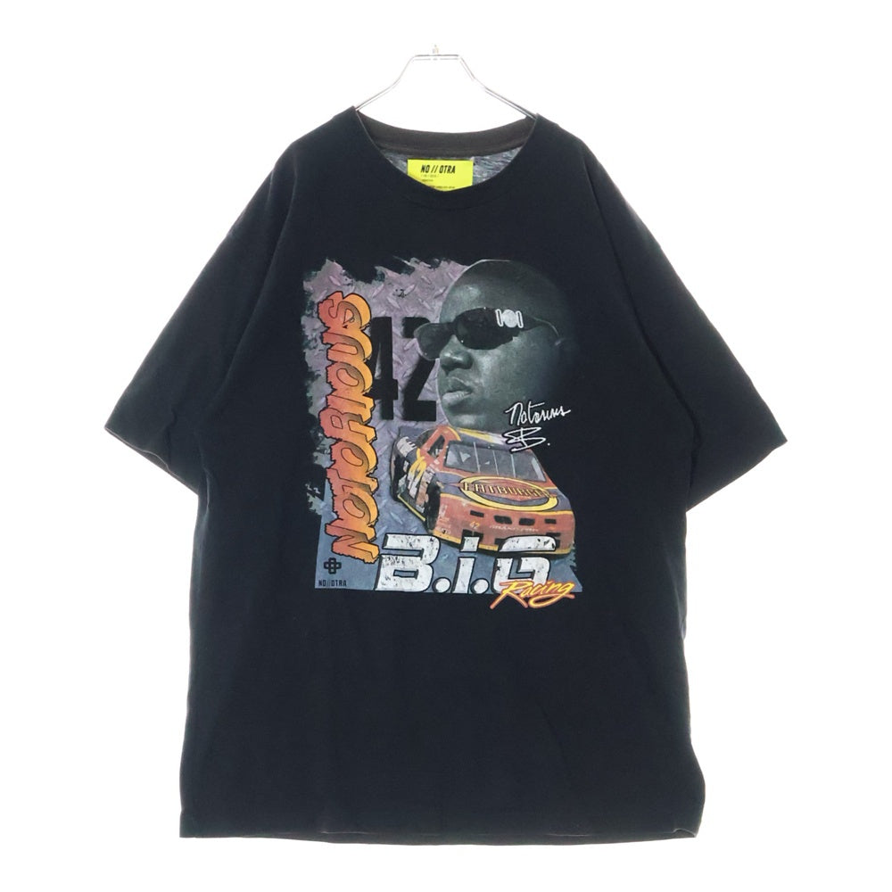 NO BRAND(ノーブランド) NO//OTRA ノートリアスBIG 2PAC 両面プリント 半袖Tシャツ ブラック