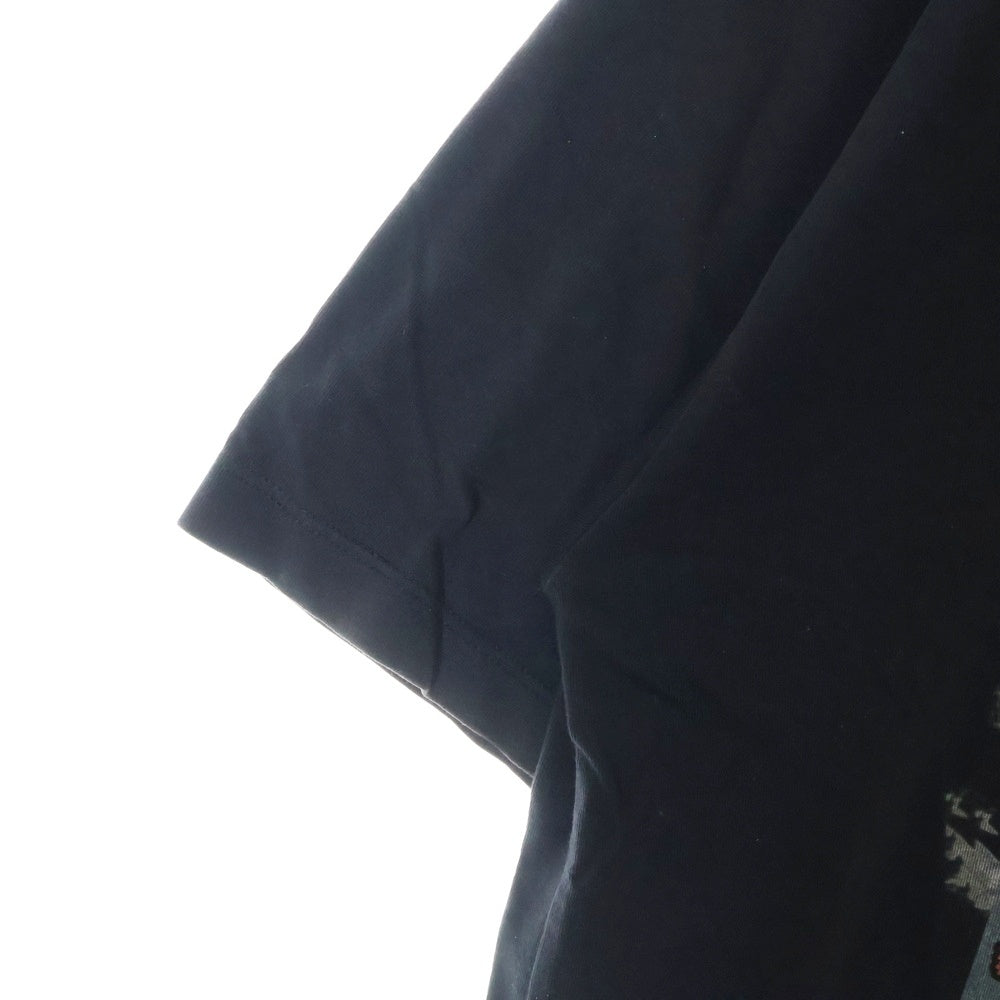 NO BRAND(ノーブランド) NO//OTRA ノートリアスBIG 2PAC 両面プリント 半袖Tシャツ ブラック