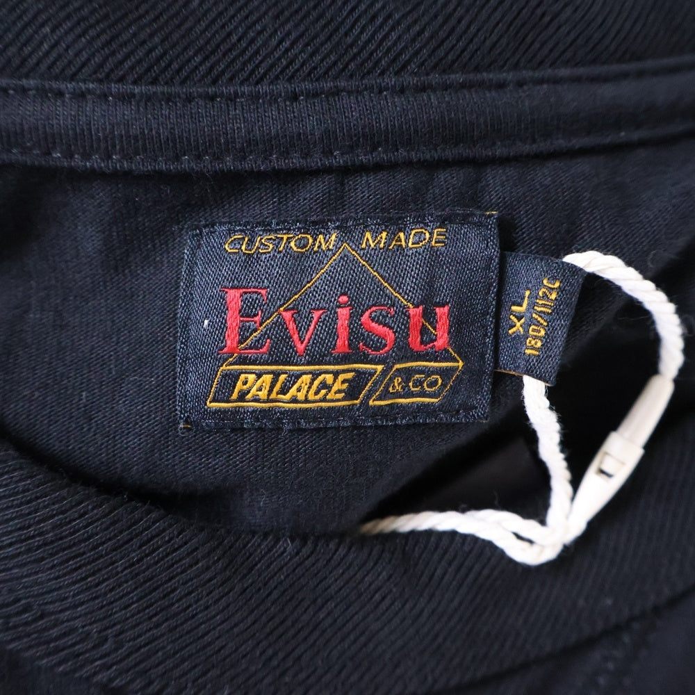Palace Skateboards(パレススケートボーズ) ×EVISU エヴィス ロゴプリント 半袖 Tシャツ ブラック