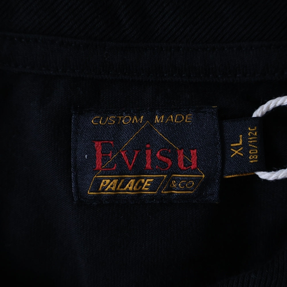 Palace Skateboards(パレススケートボーズ) ×EVISU エヴィス ロゴプリント 半袖 Tシャツ ブラック
