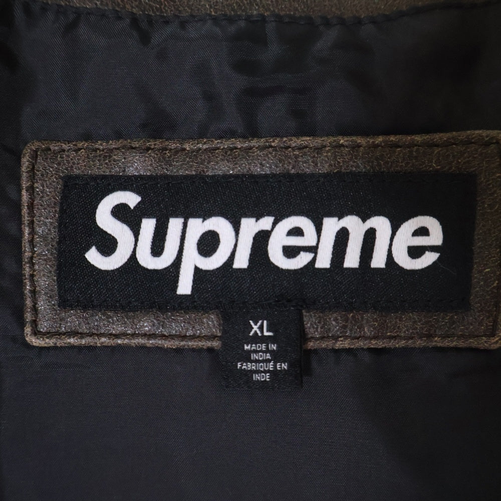 SUPREME(シュプリーム) 25SS Leather Cargo Vest ラムレザー カーゴベスト ブラウン