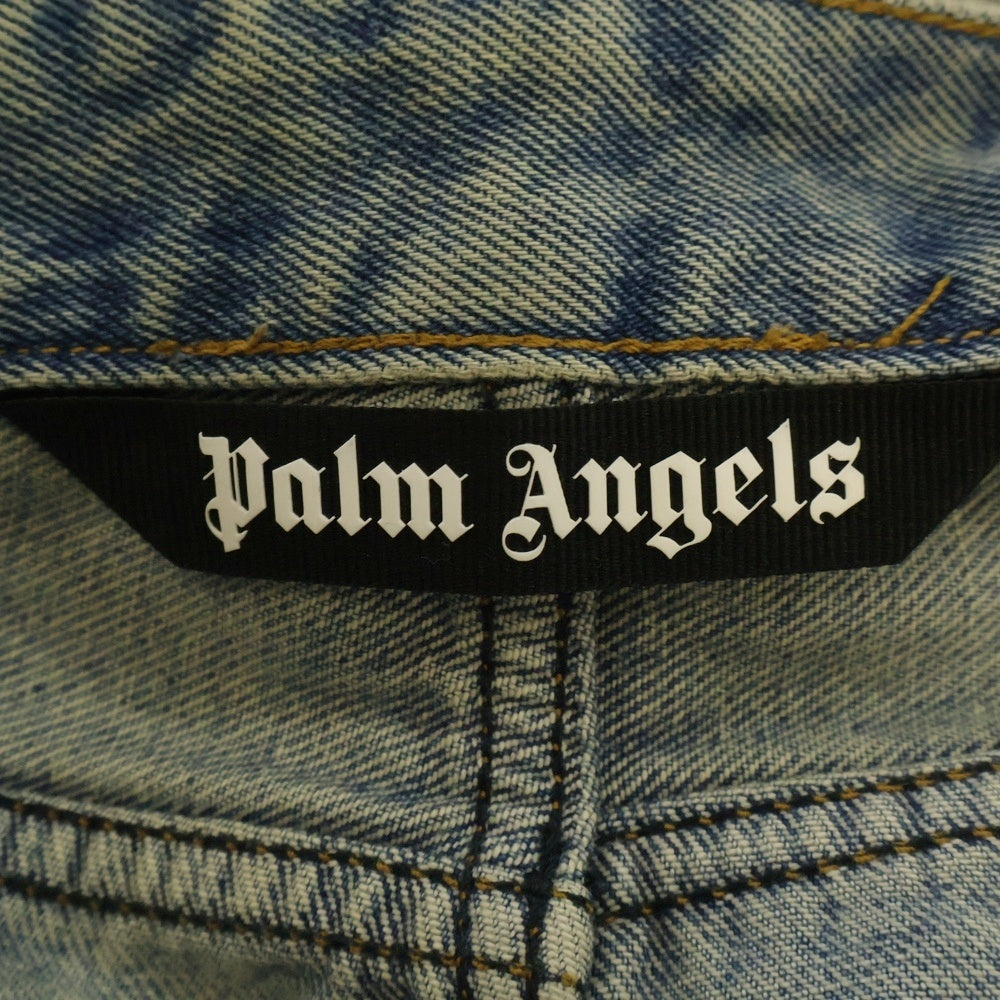Palm Angels(パームエンジェルス) Sacred Heart Jeans ハートプリント スリムフィットデニムパンツ ジーンズ インディゴ