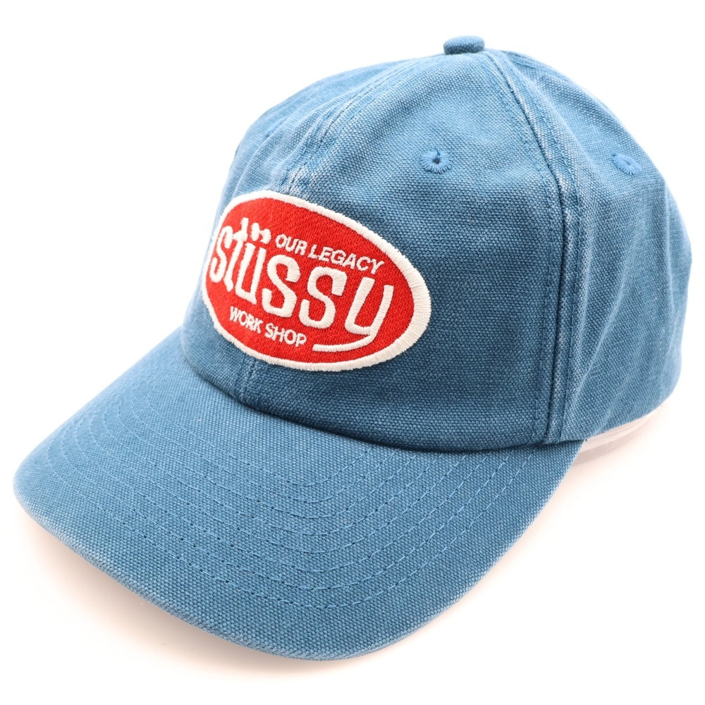 STUSSY(ステューシー) 25SS ×Our Legacy Md Classic Workshop Cap アワーレガシー ロゴワッペン ウォッシュ加工 キャップ 帽子 ブルー 331249