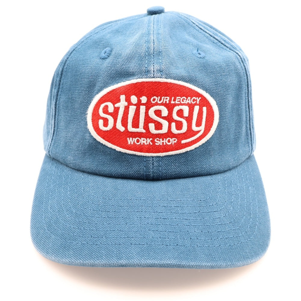 STUSSY(ステューシー) 25SS ×Our Legacy Md Classic Workshop Cap アワーレガシー ロゴワッペン ウォッシュ加工 キャップ 帽子 ブルー 331249