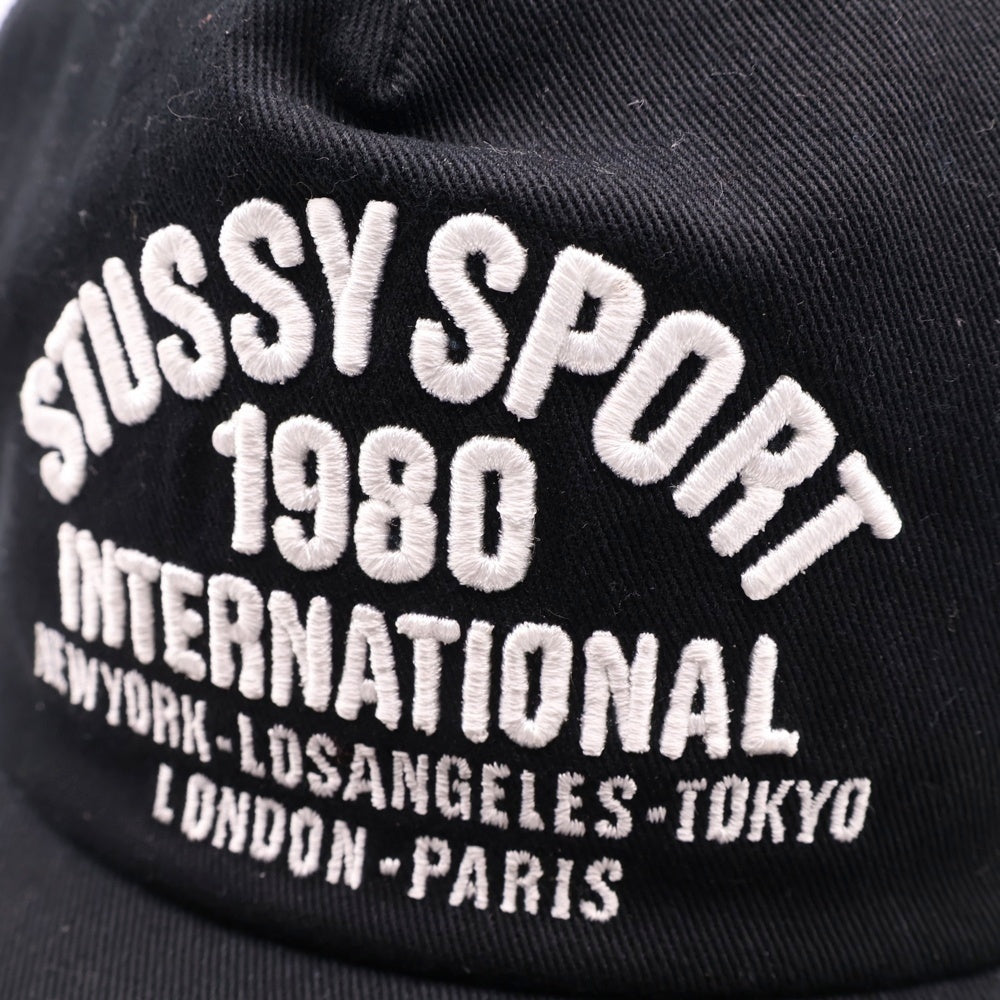 STUSSY(ステューシー) 25SS International Snapback インターナショナル スナップバックキャップ 帽子 ブラック 1311177