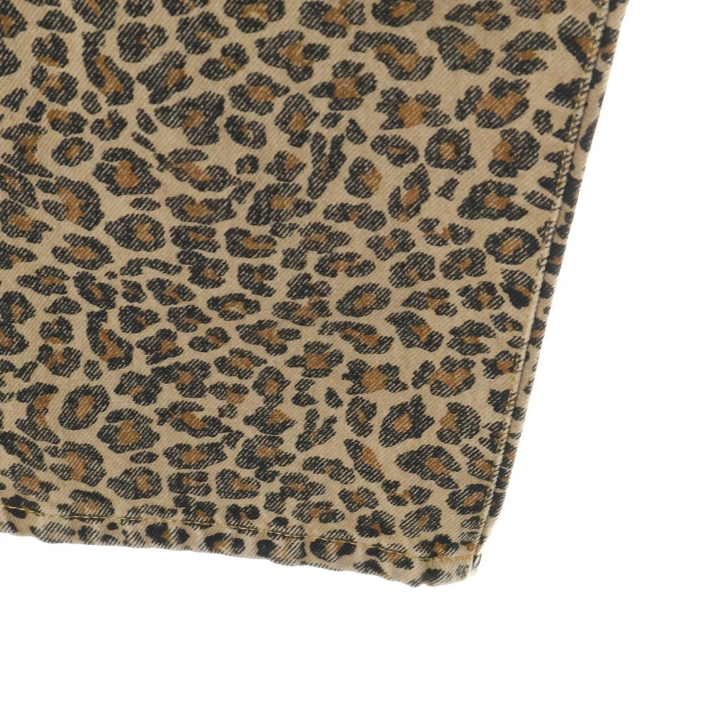 STUSSY(ステューシー) 25SS NEW CLASSIC JEANS DENIM LEOPARD ヴィンテージ加工 レオパード デニム ジーンズ ブラウン 116705