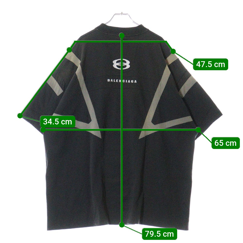 BALENCIAGA(バレンシアガ) Unity Sports Icon Biker ユニティスポーツアイコンバイカー 半袖Tシャツ グレー