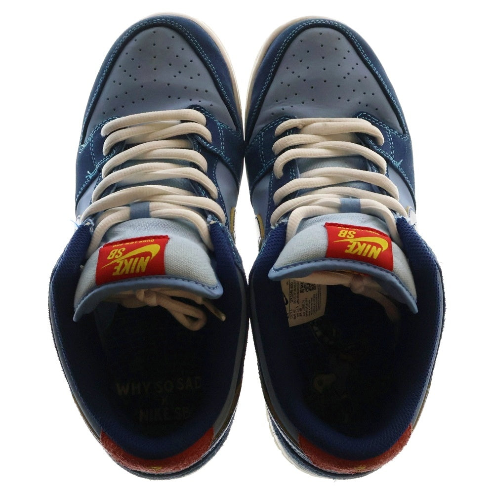 NIKE(ナイキ) ×WHY SO SAD Dunk LOW COASTAL BLUE ワイ ソー サッド クロー コースタルブルー ローカットスニーカー シューズ ブルー US8.5/26.5cm DX5549-400