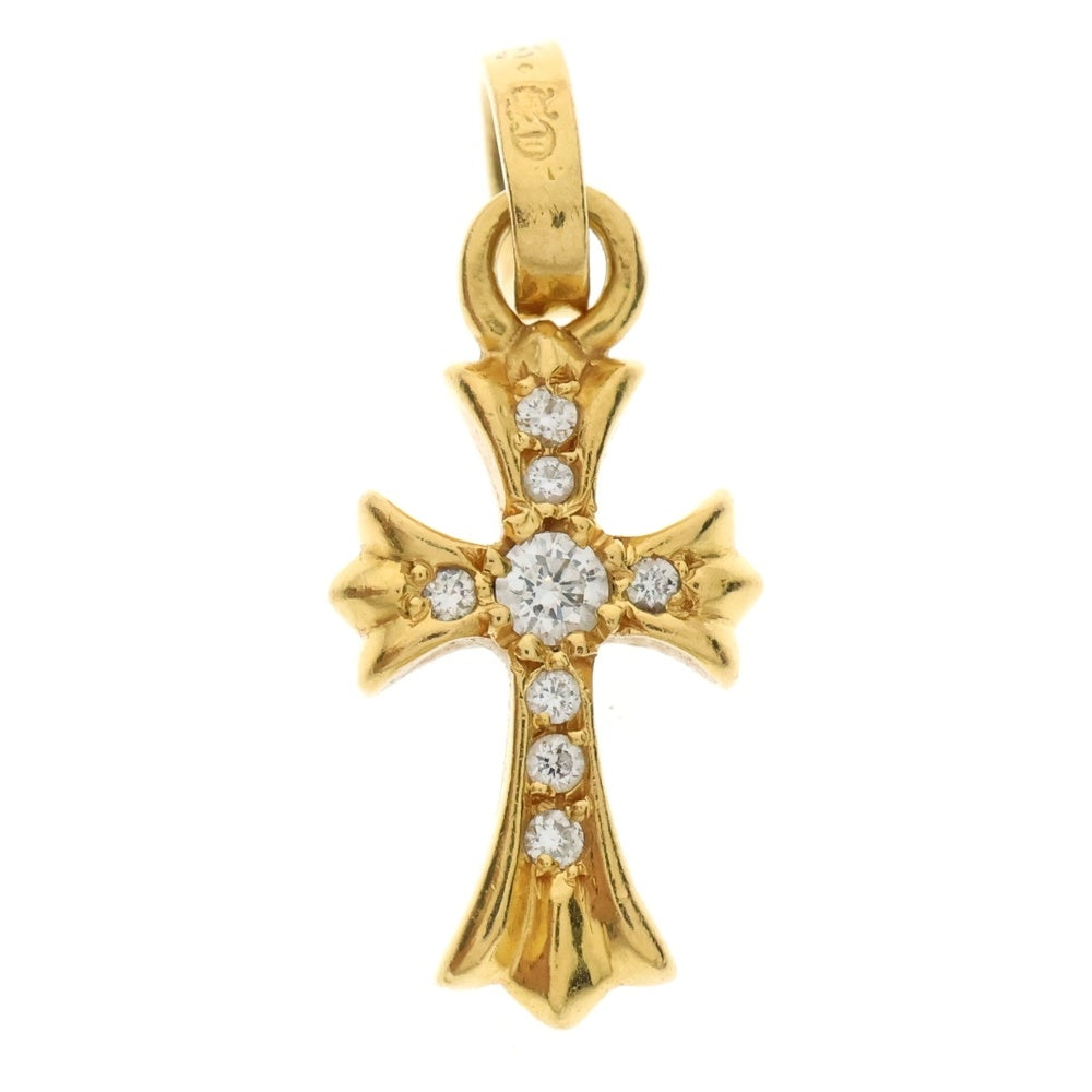 CHROME HEARTS(クロムハーツ) 22K CRS BBYFAT P/DIA ベイビーファットクロス PAVEダイヤ ペンダントトップ ゴールド BCA035