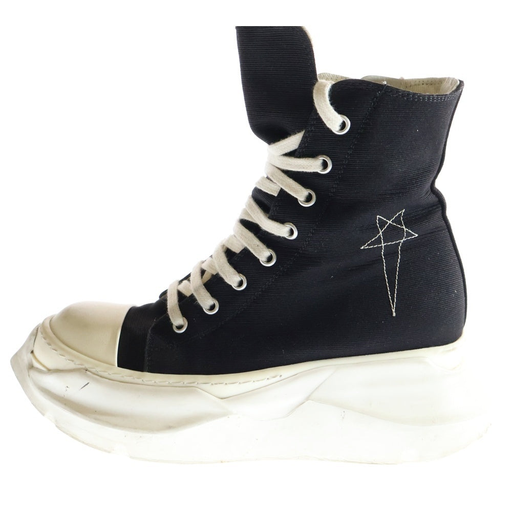 DRKSHDW(ダークシャドウ) ABSTRACT HIGH SNEAKER アブストラクト スター刺繍 ボリュームソール キャンバスハイカットスニーカー ブラック/ホワイト