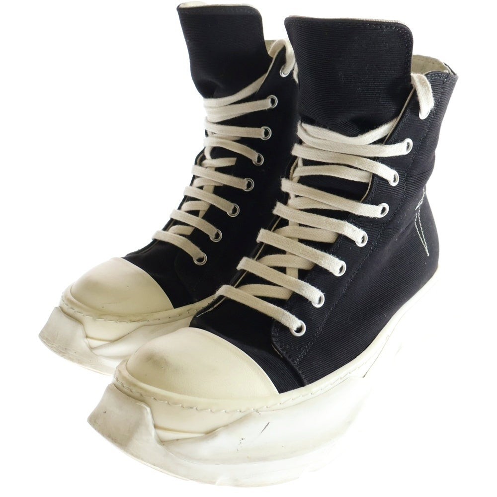 DRKSHDW(ダークシャドウ) ABSTRACT HIGH SNEAKER アブストラクト スター刺繍 ボリュームソール キャンバスハイカットスニーカー ブラック/ホワイト