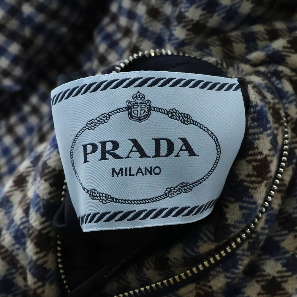 PRADA(プラダ) 24AW Re-Nylon Reversible Nylon Jacket リナイロン トライアングルロゴ リバーシブル ナイロンフーデットジャケット ネイビー29R102 S000 1WQ8