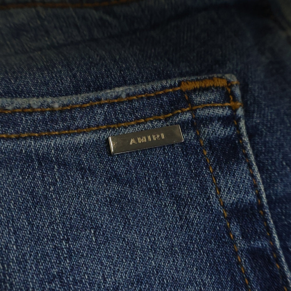 AMIRI(アミリ) ダメージ加工 スキニーデニムパンツ インディゴ