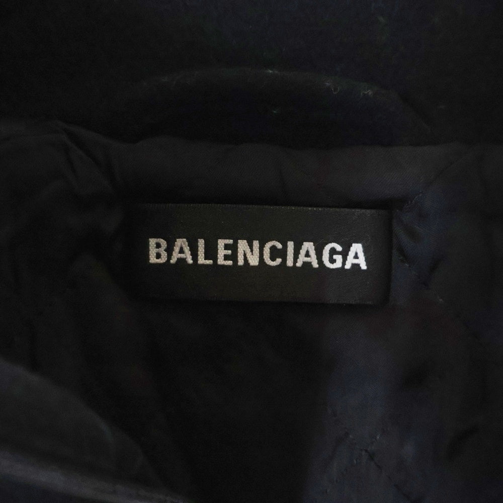 BALENCIAGA(バレンシアガ) 18AW FLEECE TRACK SUIT JACKET ウール フロントロゴ フリーズ ジップアップ ジャケット ブラック 534315 TBU14