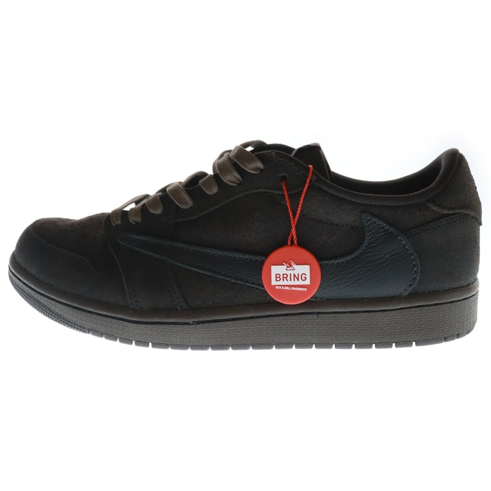 NIKE(ナイキ) ×TRAVIS SCOTT AIR JORDAN 1 LOW OG SP VELVET BROWN DM7866-202 トラヴィススコット エアジョーダン1 ローカットスニーカー ブラウン US10/28cm