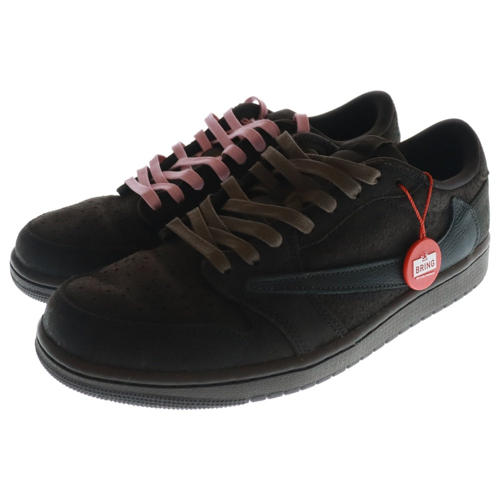 NIKE(ナイキ) ×TRAVIS SCOTT AIR JORDAN 1 LOW OG SP VELVET BROWN DM7866-202 トラヴィススコット エアジョーダン1 ローカットスニーカー ブラウン US10/28cm