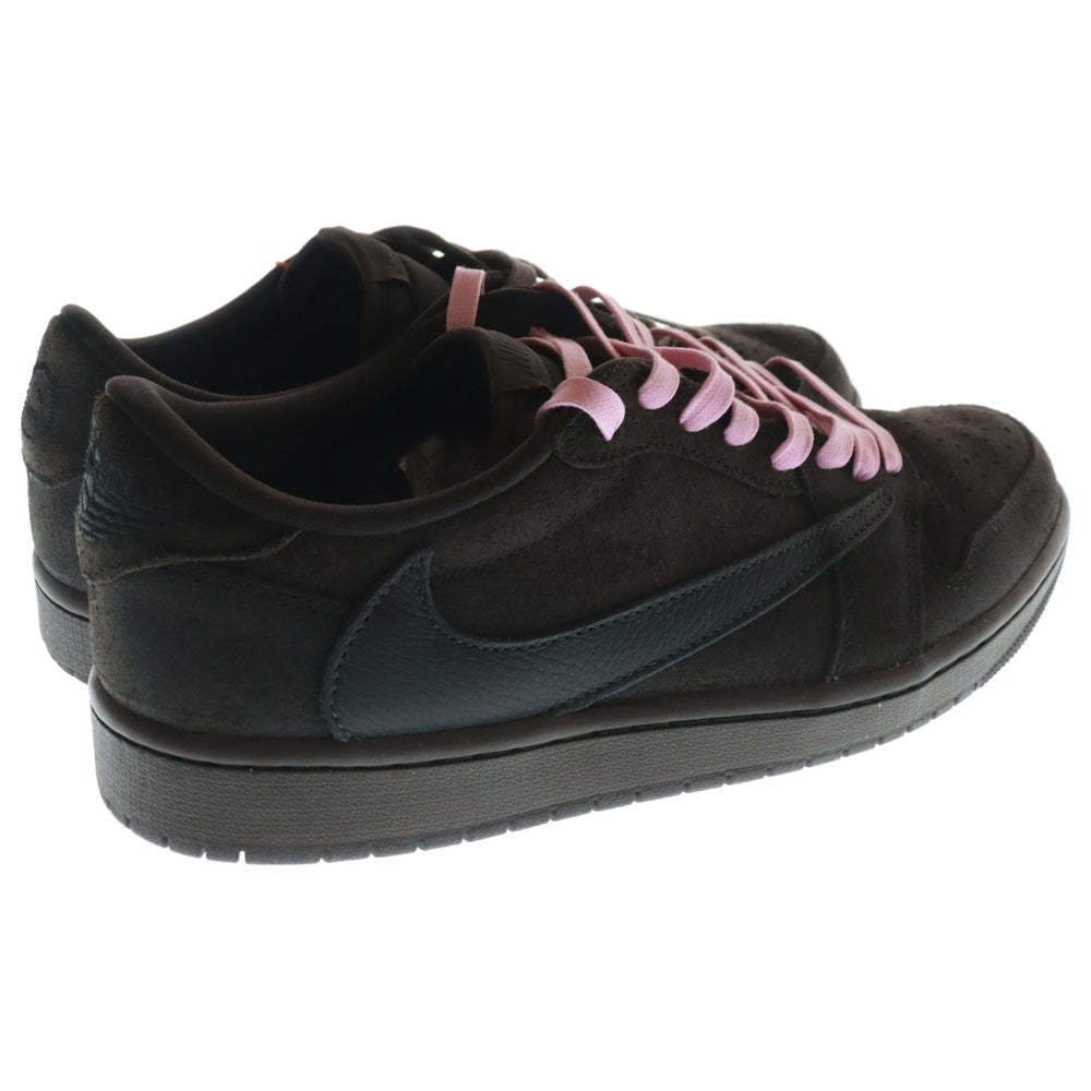 NIKE(ナイキ) ×TRAVIS SCOTT AIR JORDAN 1 LOW OG SP VELVET BROWN DM7866-202 トラヴィススコット エアジョーダン1 ローカットスニーカー ブラウン US10/28cm