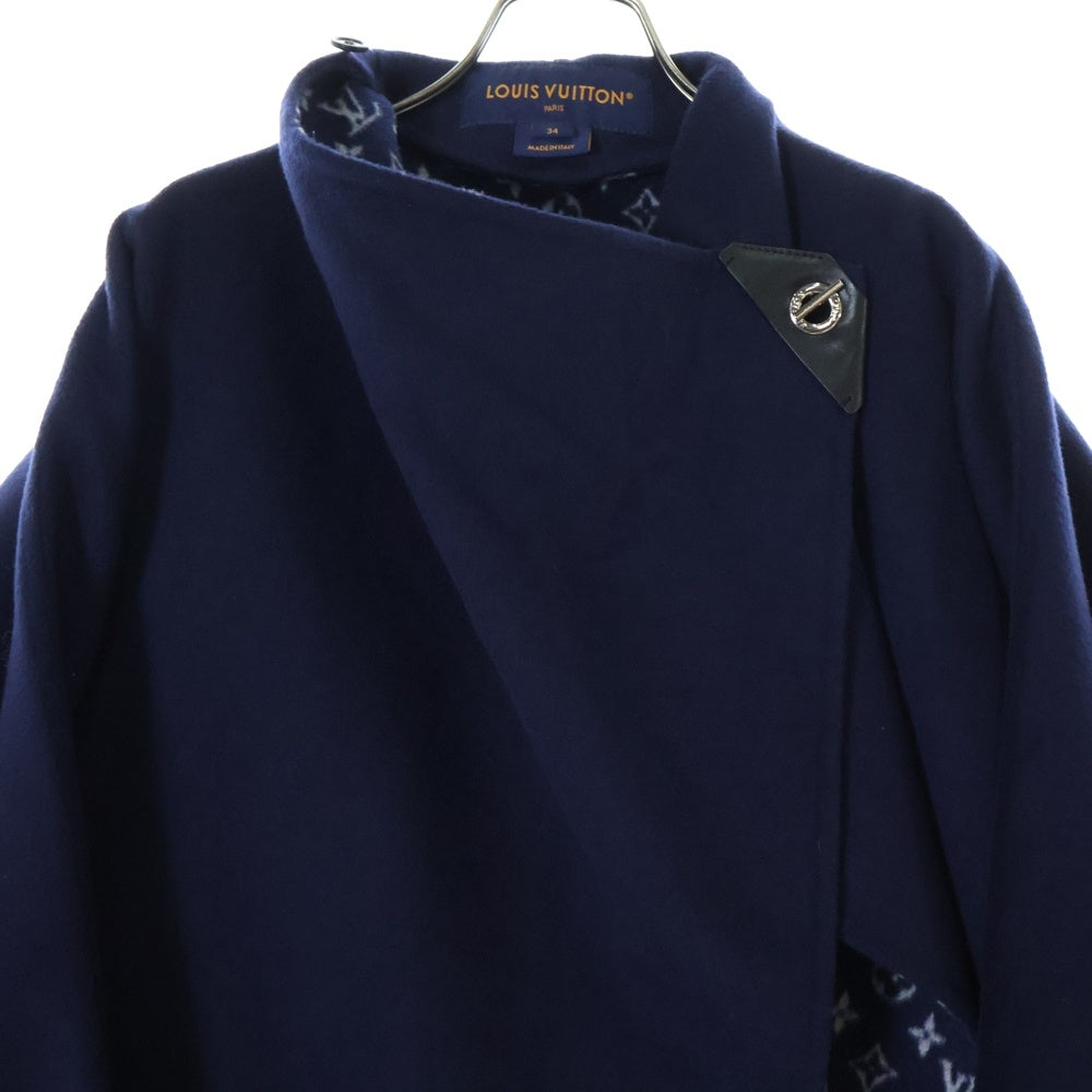 LOUIS VUITTON(ルイヴィトン) 24AW Double Face Drape Front Coat ダブルフェイスドレープ フロントコート ネイビー RW242WB QWE FRMA27
