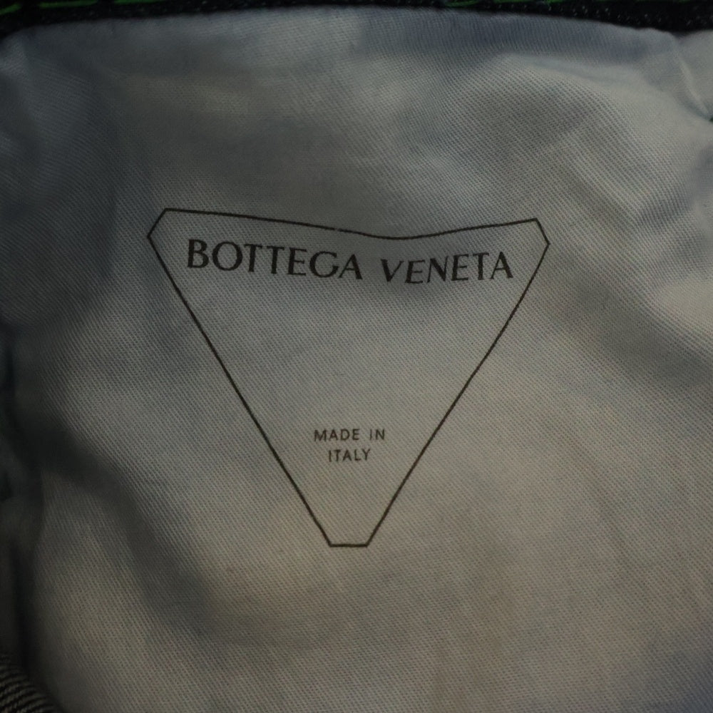 BOTTEGA VENETA(ボッテガヴェネタ) グリーンステッチ デニムショートパンツ ハーフパンツ インディゴ 692804 V1N10