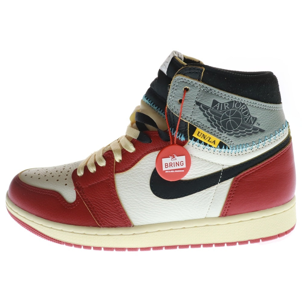NIKE(ナイキ) ×UNION ユニオン AIR JORDAN 1 RETRO HIGH OG Chicago エアジョーダン1 ハイ ハイカットスニーカー シカゴ レッド/ホワイト US9.5/27.5cm HV8563-600