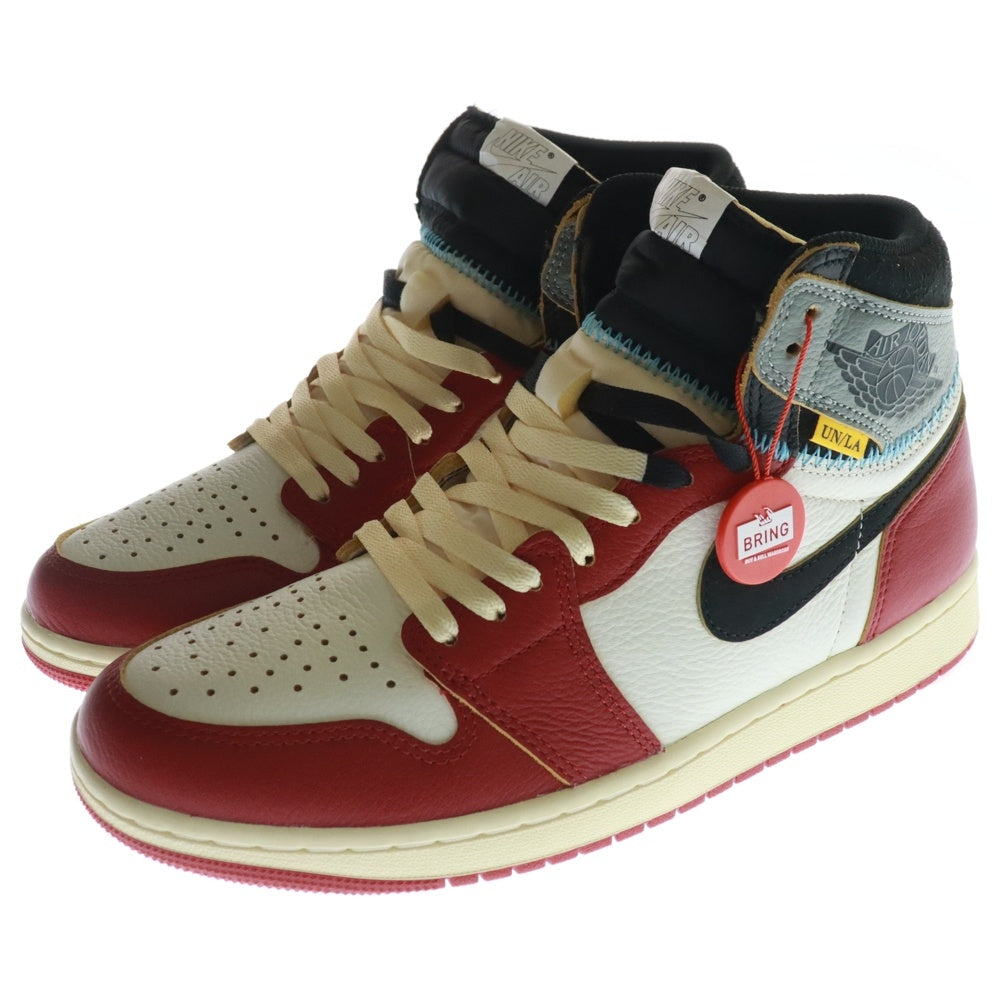 NIKE(ナイキ) ×UNION ユニオン AIR JORDAN 1 RETRO HIGH OG Chicago エアジョーダン1 ハイ ハイカットスニーカー シカゴ レッド/ホワイト US9.5/27.5cm HV8563-600