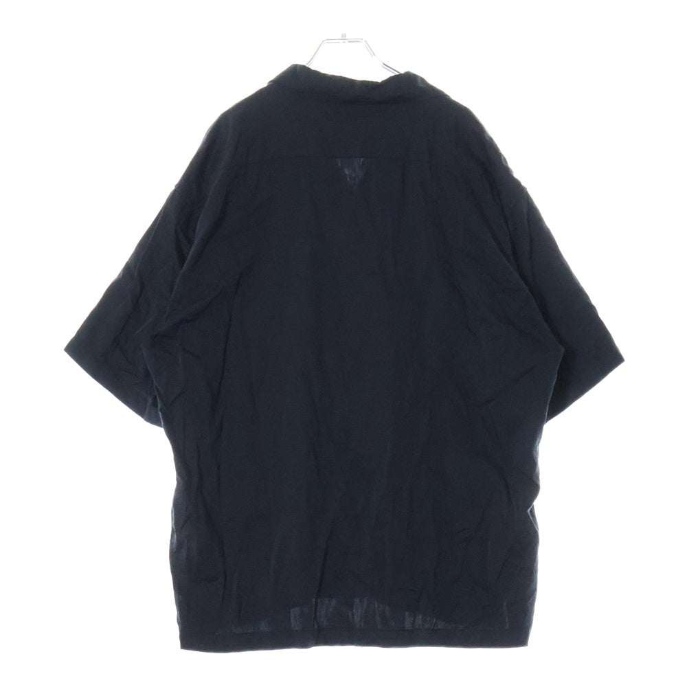 SCHOTT(ショット) コットン レーヨン ポケット付き半袖シャツ ブラック