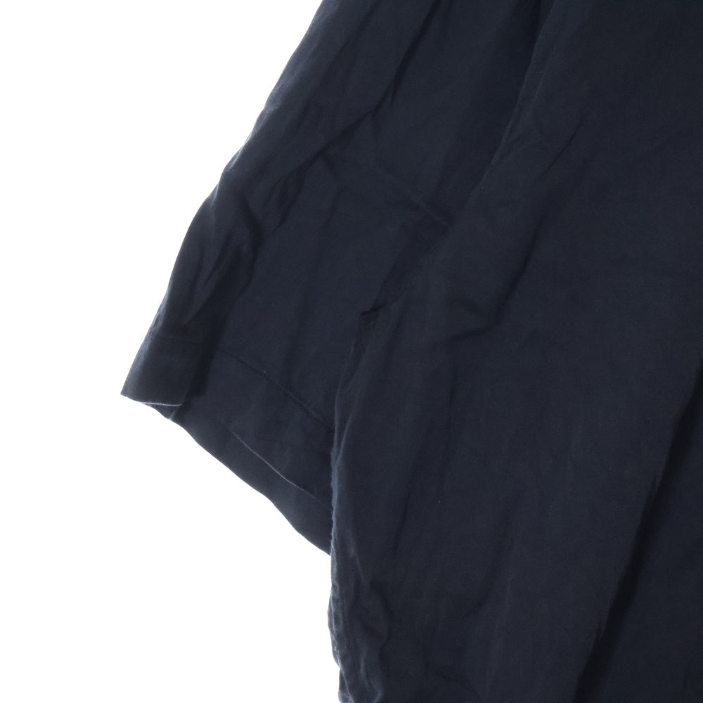 SCHOTT(ショット) コットン レーヨン ポケット付き半袖シャツ ブラック