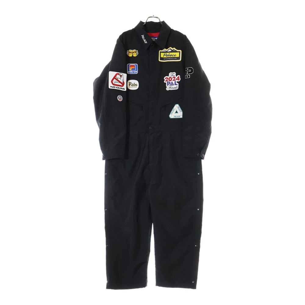 JUNYA WATANABE COMME des GARCONS(ジュンヤワタナベ コムデギャルソン) 24SS ×PALACE パレス ロゴ ワッペン 刺繍 ポリ キャンバス オールインワン ブラック WM-A001