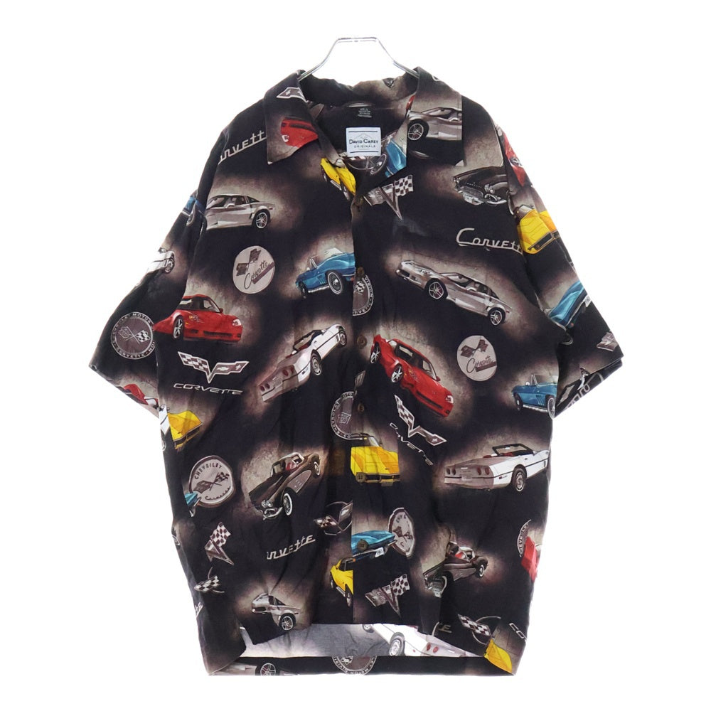 VINTAGE(ヴィンテージ) 90s VINTAGE ヴィンテージ Corvette コルベット カーモチーフ 総柄 半袖シャツ マルチ