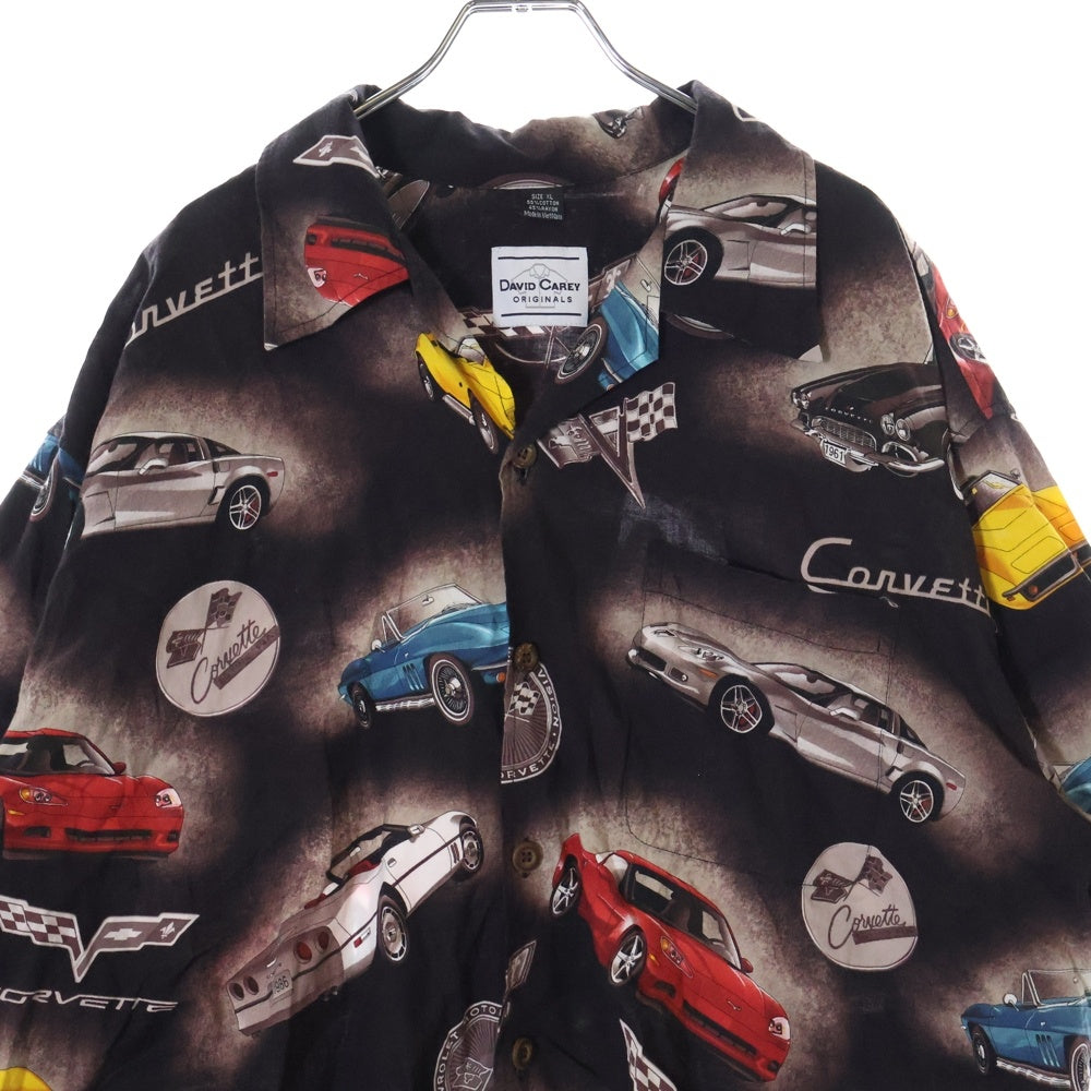 VINTAGE(ヴィンテージ) 90s VINTAGE ヴィンテージ Corvette コルベット カーモチーフ 総柄 半袖シャツ マルチ