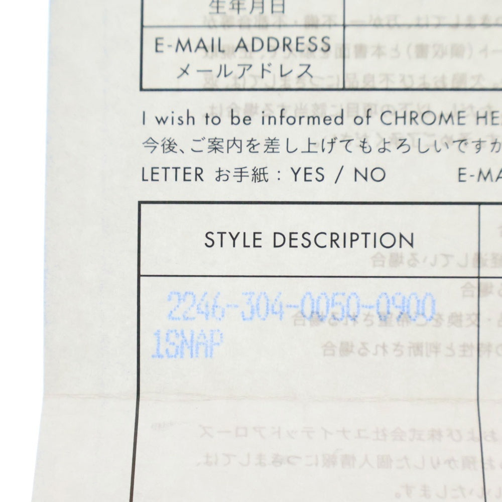 CHROME HEARTS(クロムハーツ) 1SNAP 1スナップ クロス ボールボタン レザーウォレット 財布 ブラック BCA361