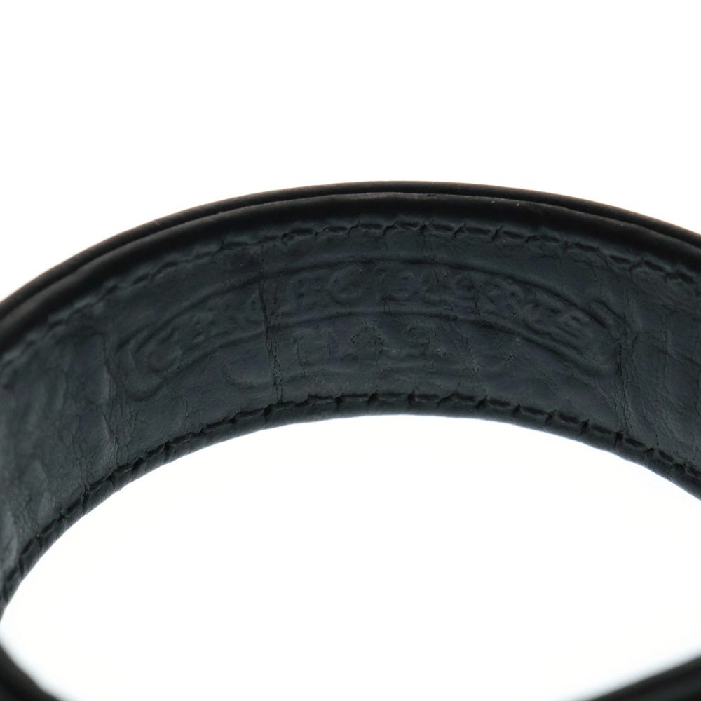 CHROME HEARTS(クロムハーツ) 3BTN 2SNP R&T リップアンドタン 3ボタン2スナップ レザーブレスレット ブラック/シルバー