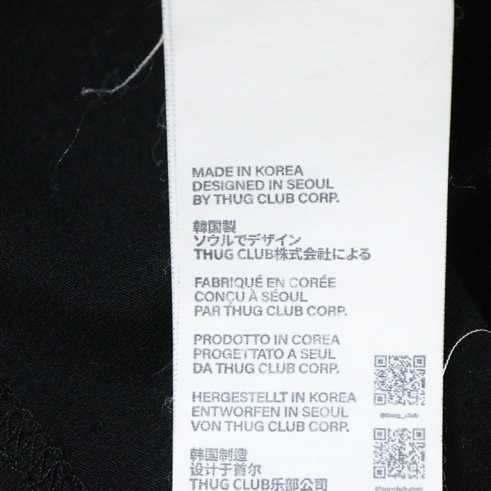 THUG CLUB(サグクラブ) 24SS TC Logo Tank Top ロゴデザイン タンクトップ ブラック TC24TS0503