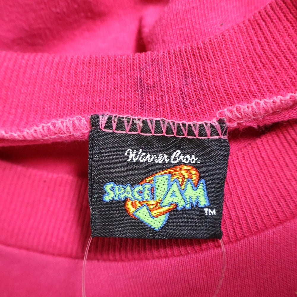 VINTAGE(ヴィンテージ) 90S Looney Tunes Space Jam ルーニーチューンズ スペースジャム フロントプリント半袖Tシャツ ピンク