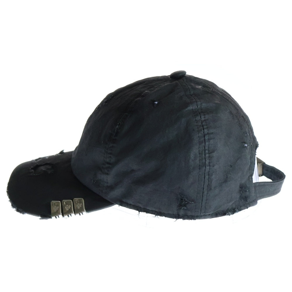 Marking Distance(マーキングディスタンス) CRUST HAT ダメージ加工 帽子 キャップ ブラック MD5SXY01AP