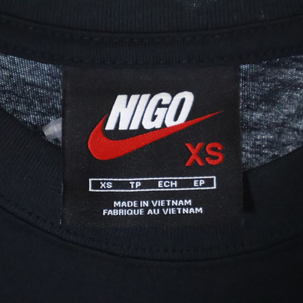 NIKE(ナイキ) ×NIGO ニゴー フロントプリント 半袖Tシャツ カットソー ブラック FV5943-010