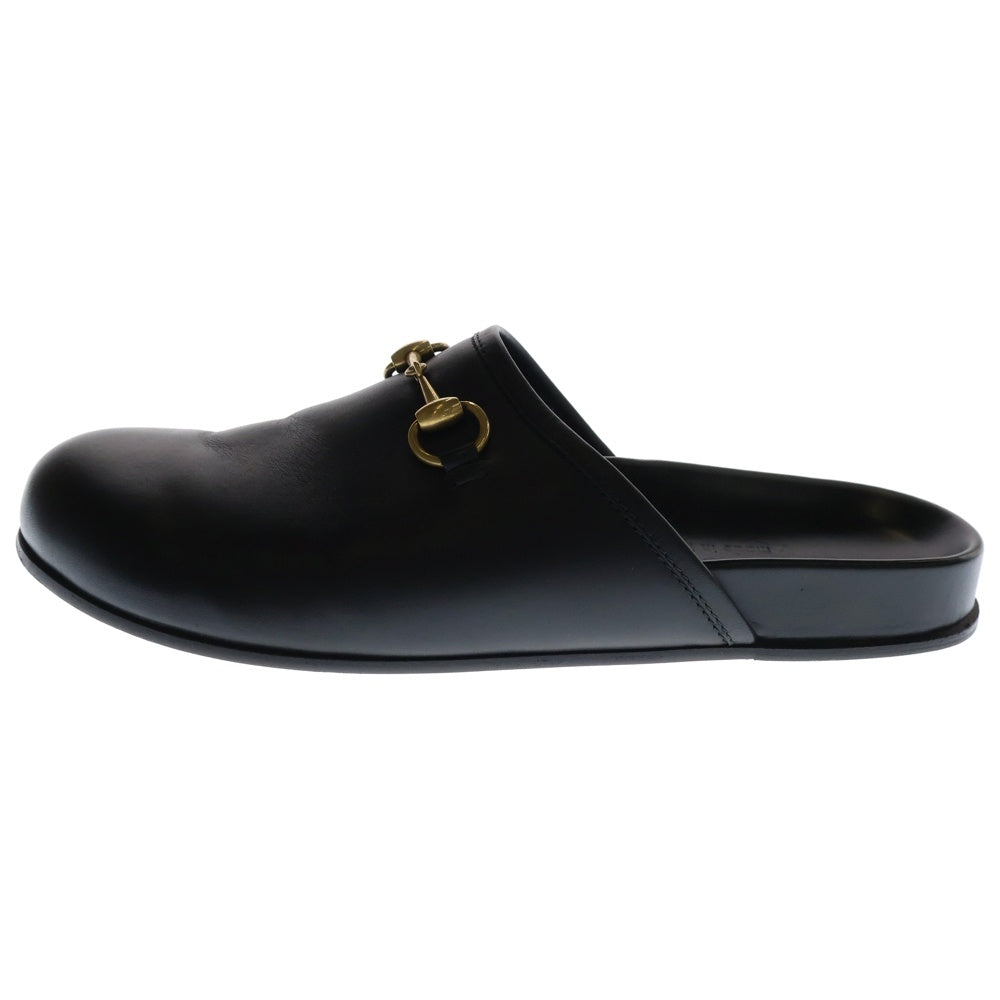 GUCCI(グッチ) 17SS Horsebit Black Leather Slipper ホースビット サンダル スリッポン ブラック 449922